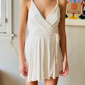 Kimchi Blue Veruca Skorted Wrap Romper (White)